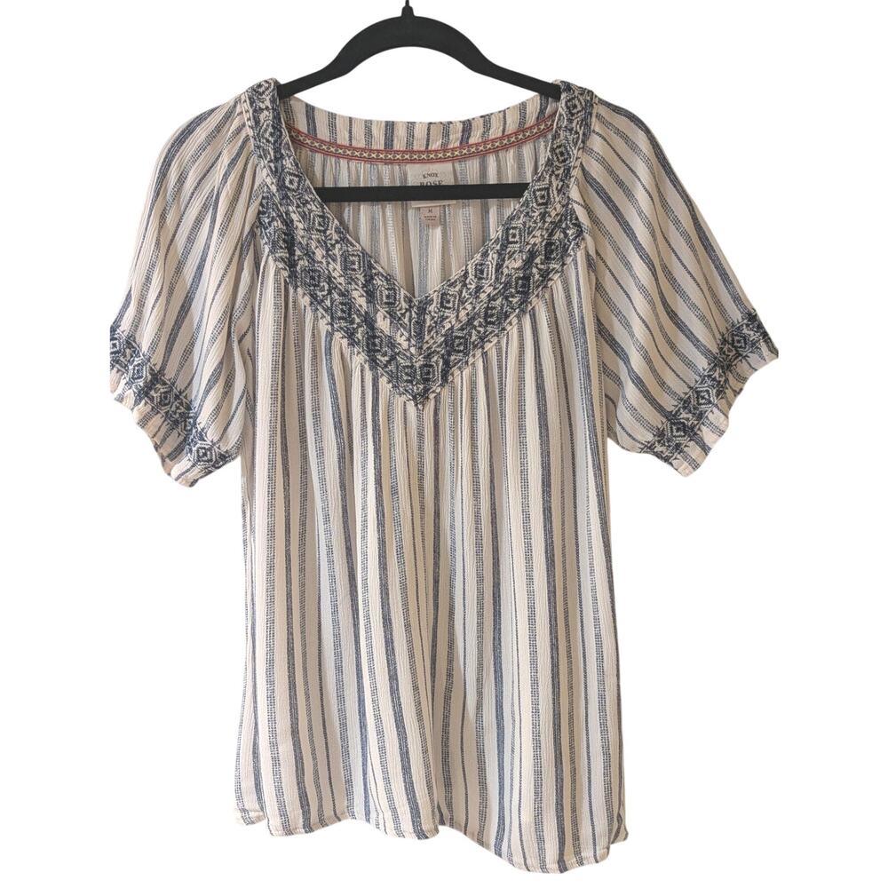 Boho peasant style rayon blouse, M